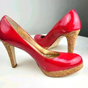 Jessica Simpson Red Cork  Heel shoes